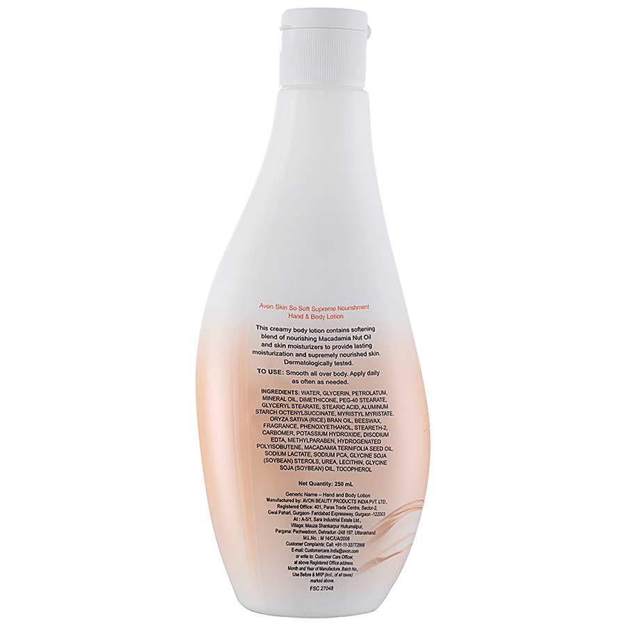 Avon Skin So Soft Supreme Nourishment Hand & Body Lotion - For Extra Dry Skin