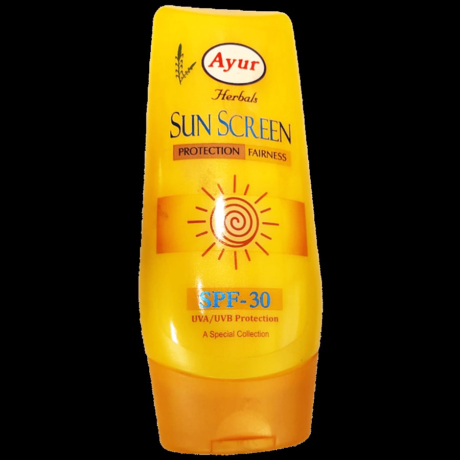 Ayur SPF-30 UVA UVB Protection Sun Screen Fairness