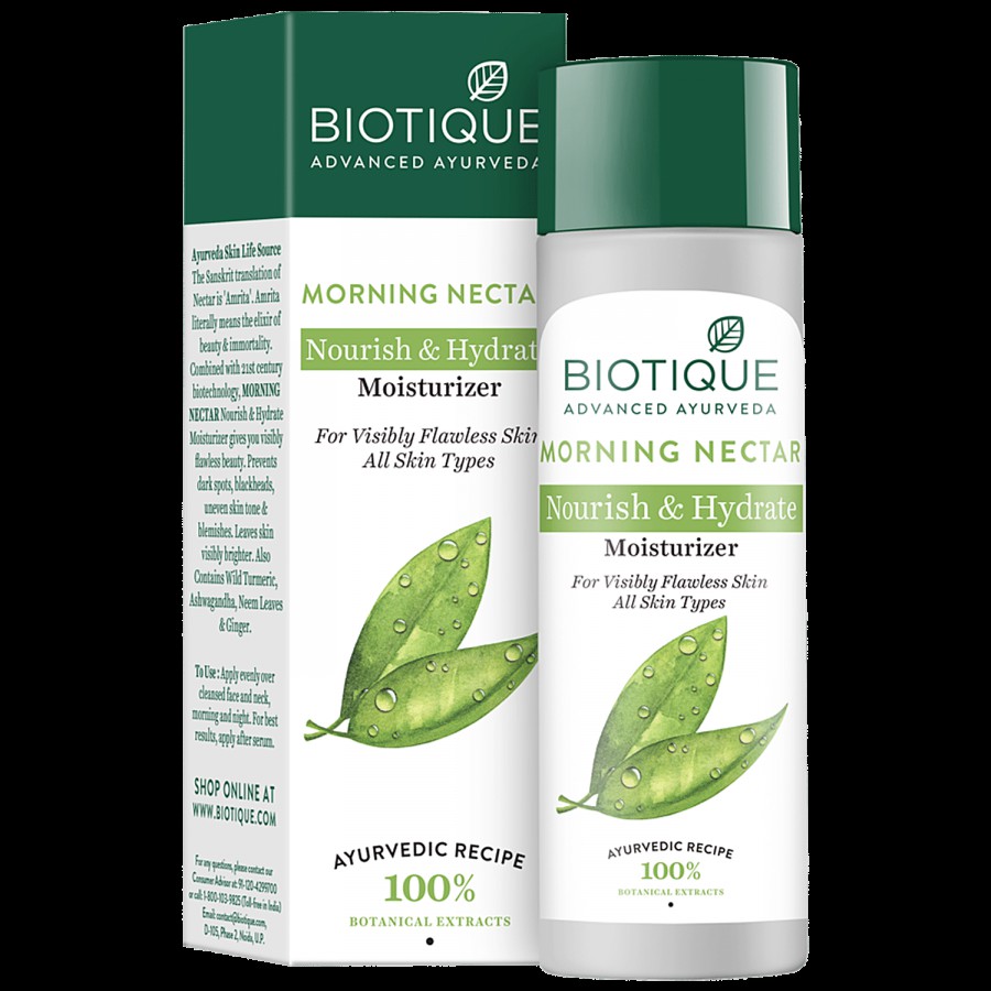 BIOTIQUE Morning Nectar Nourish & Hydrate Moisturize - For Visibly Flawless Skin