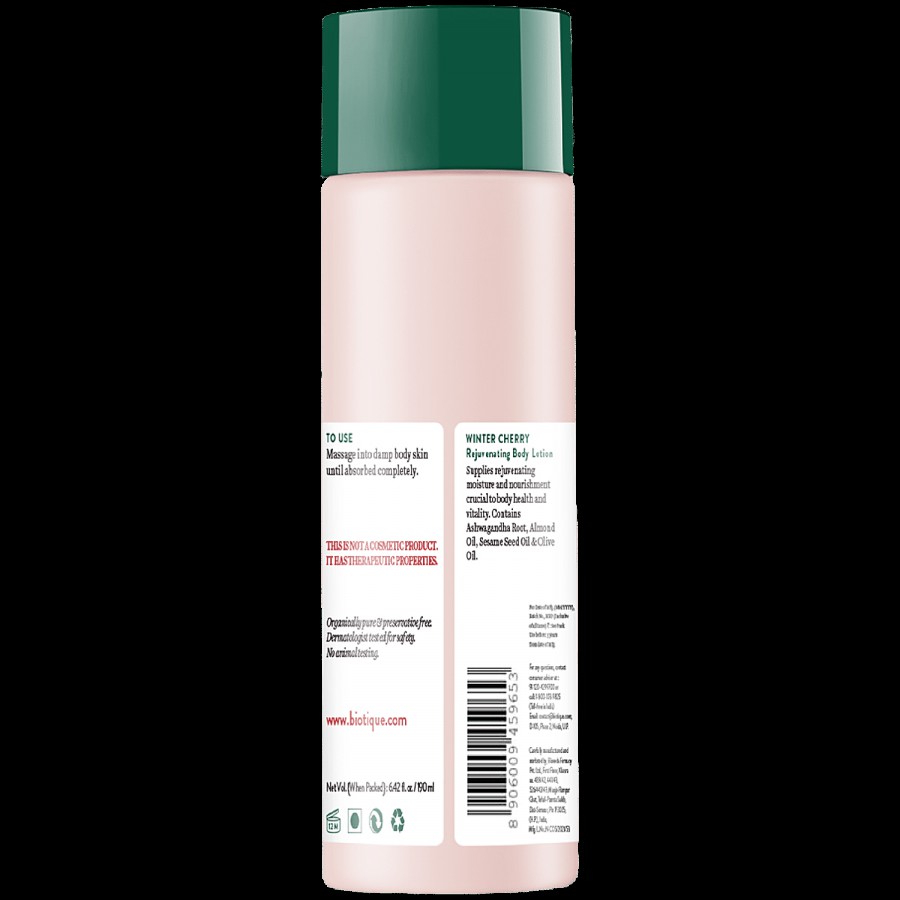 BIOTIQUE Rejuvenating Body Lotion - Winter Cherry