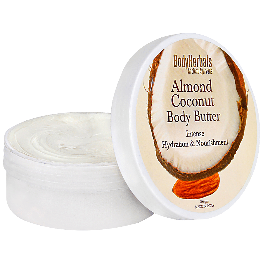 BodyHerbals Intense Hydration & Nourishment Body Butter - Almond Coconut