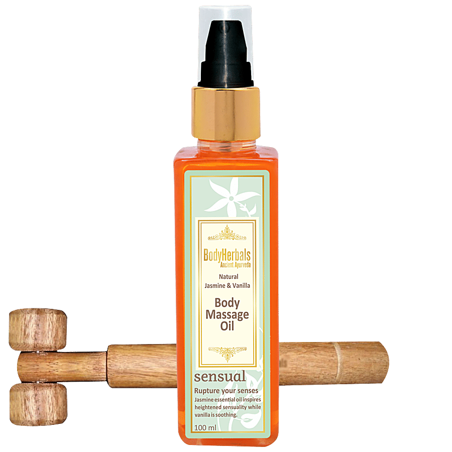 BodyHerbals Sensual Body Massage Oil - Natural Jasmine & Vanilla