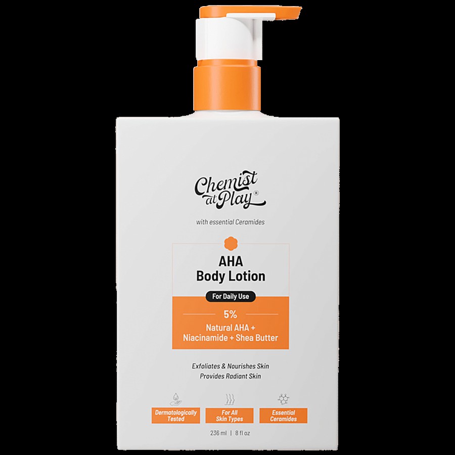 Chemist At Play  5% Natural Aha Body Lotion - With Essential Ceramides