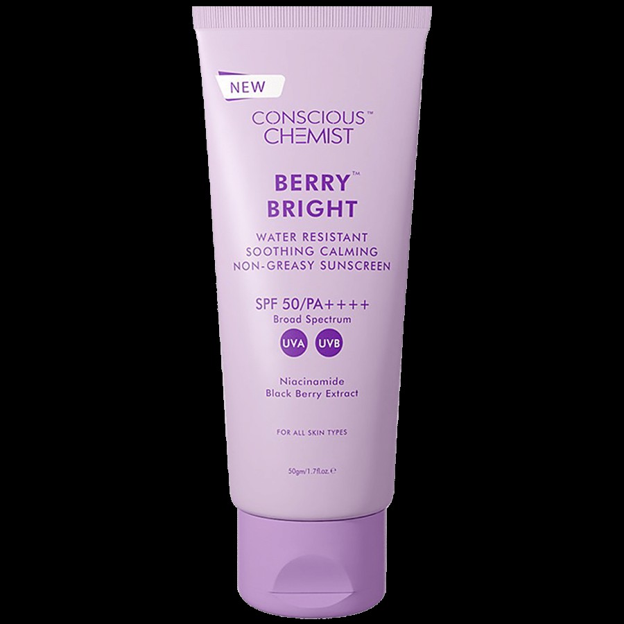 Conscious Chemist Berry Bright Water Resistant Sunscreen - SPF 50 PA ++++