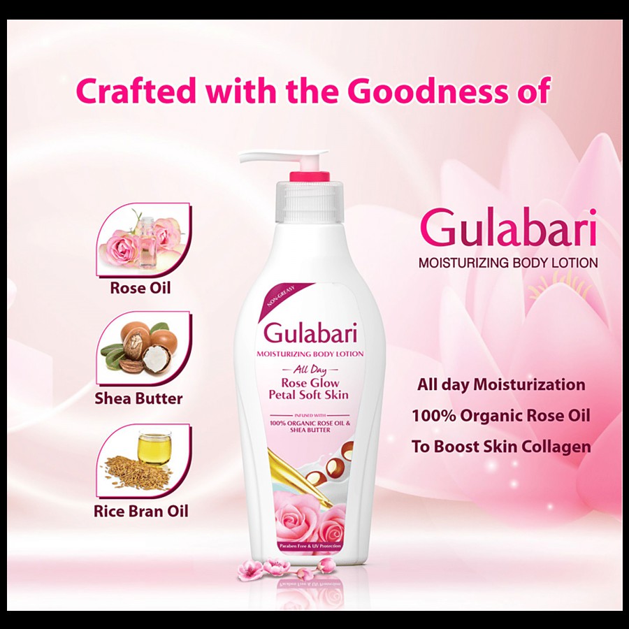 Dabur Gulabari Moisturising Body Lotion - All Day Rose Glow