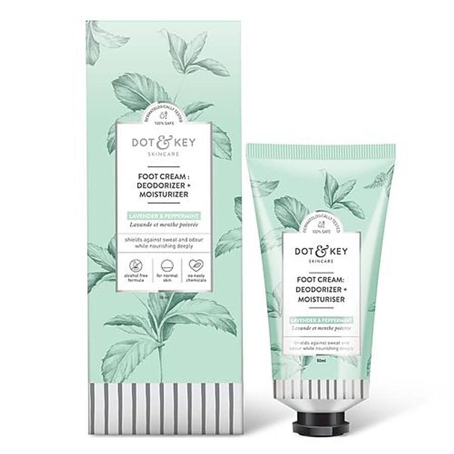 Dot & Key Foot Cream: Deodorizer + Moisturizer - For Normal Skin