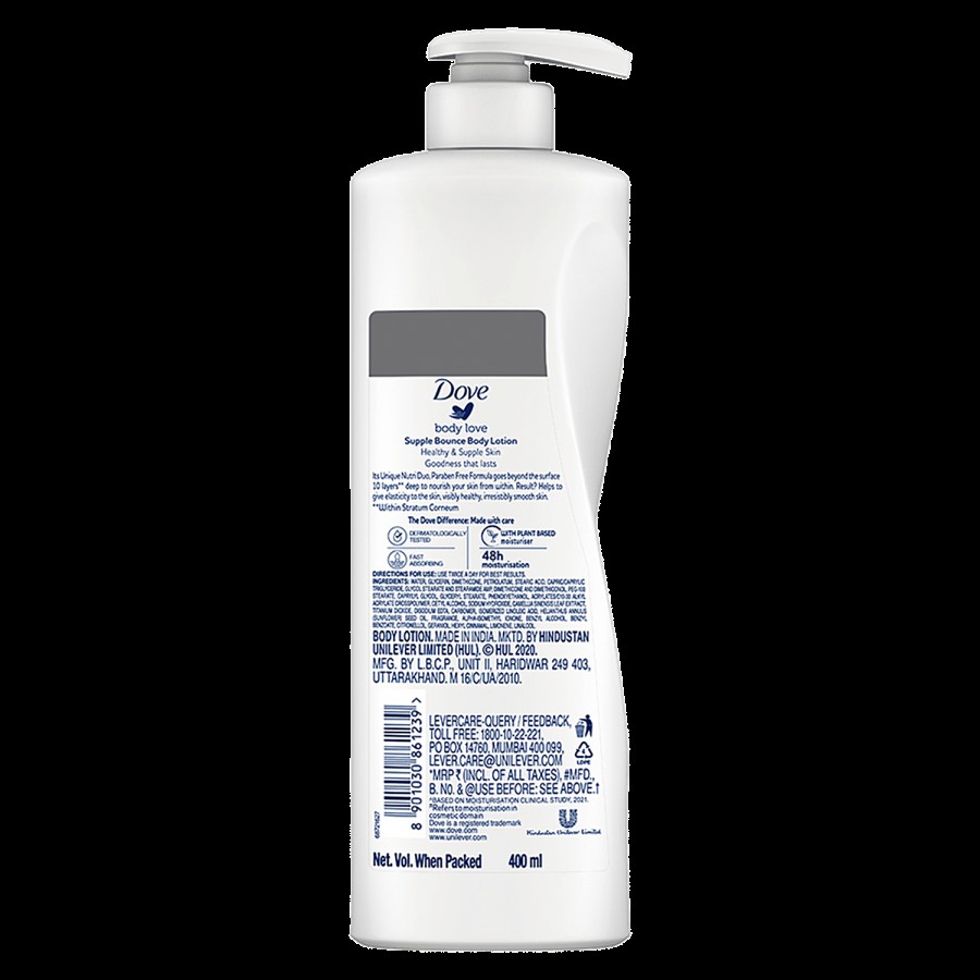 Dove Body Love Supple Bounce Body Lotion - For Dry Skin