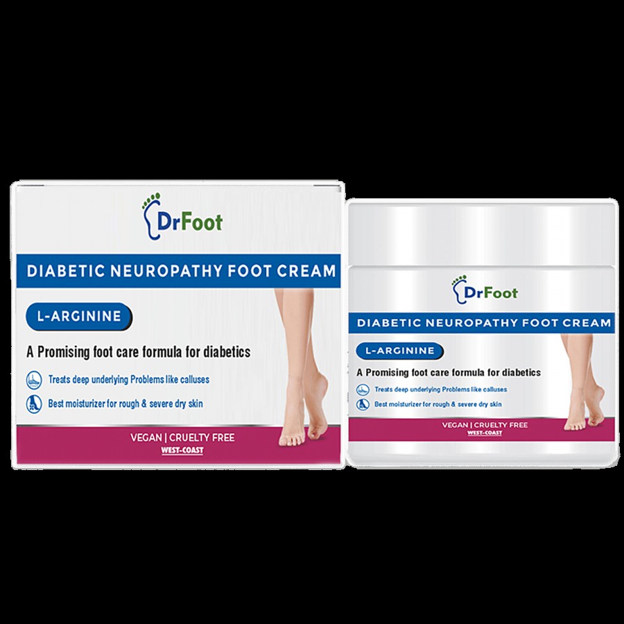 Dr Foot  Diabetic Neuropathy Foot Cream - L-Arginine & Dimethicone Improves Blood Circulation