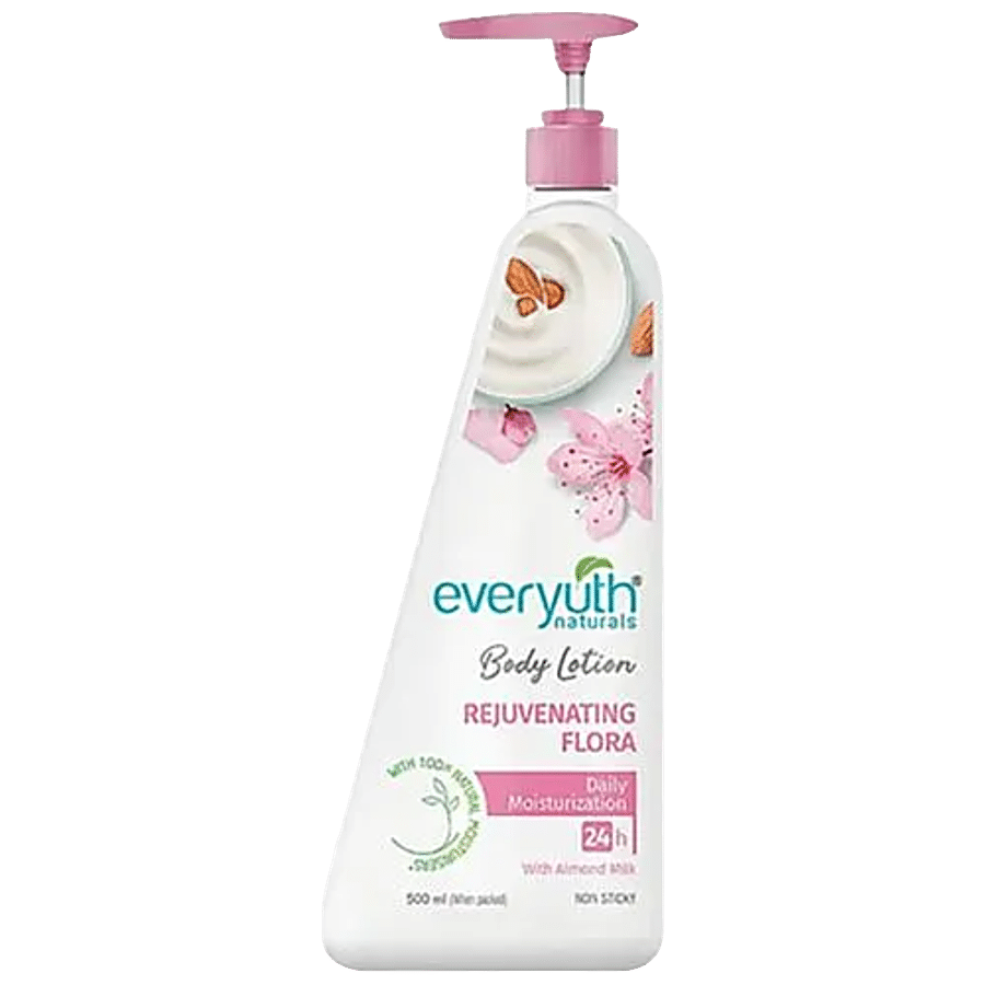 Everyuth Naturals Rejuvenating Flora Body Lotion - With Almond Milk