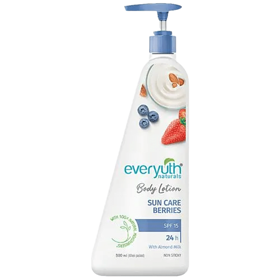 Everyuth Naturals Sun Care Berries Body Lotion - With Almond Milk