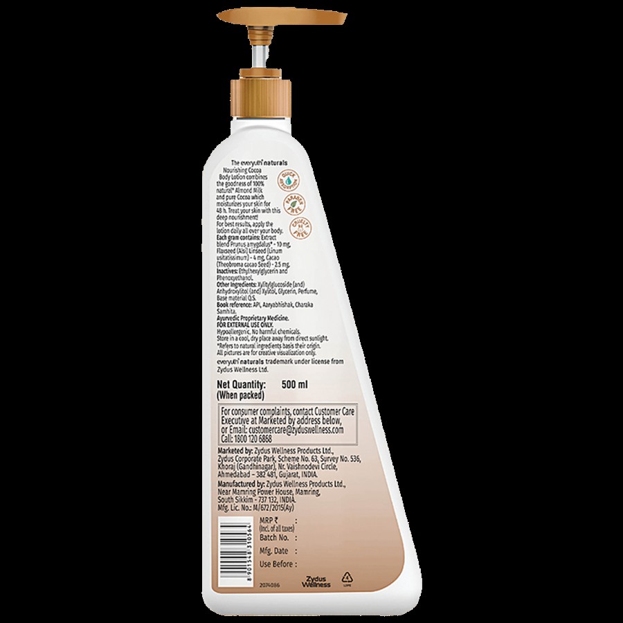 Everyuth Naturals Nourishing Cocoa Body Lotion - With Almond Milk