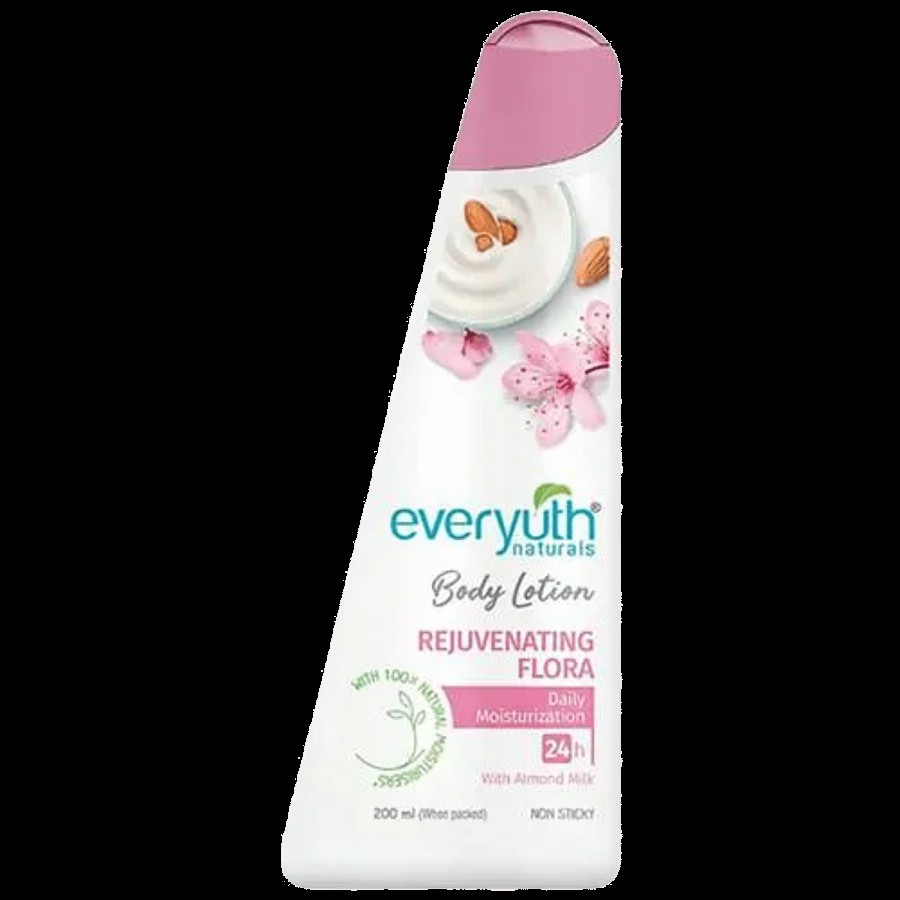 Everyuth Naturals Rejuvenating Flora Body Lotion - With Almond Milk