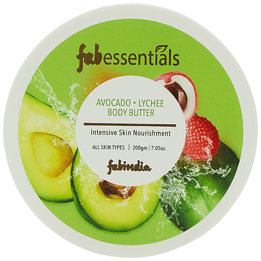 Fabessentials Avocado Lychee Body Butter - For Intensive Skin Nourishment