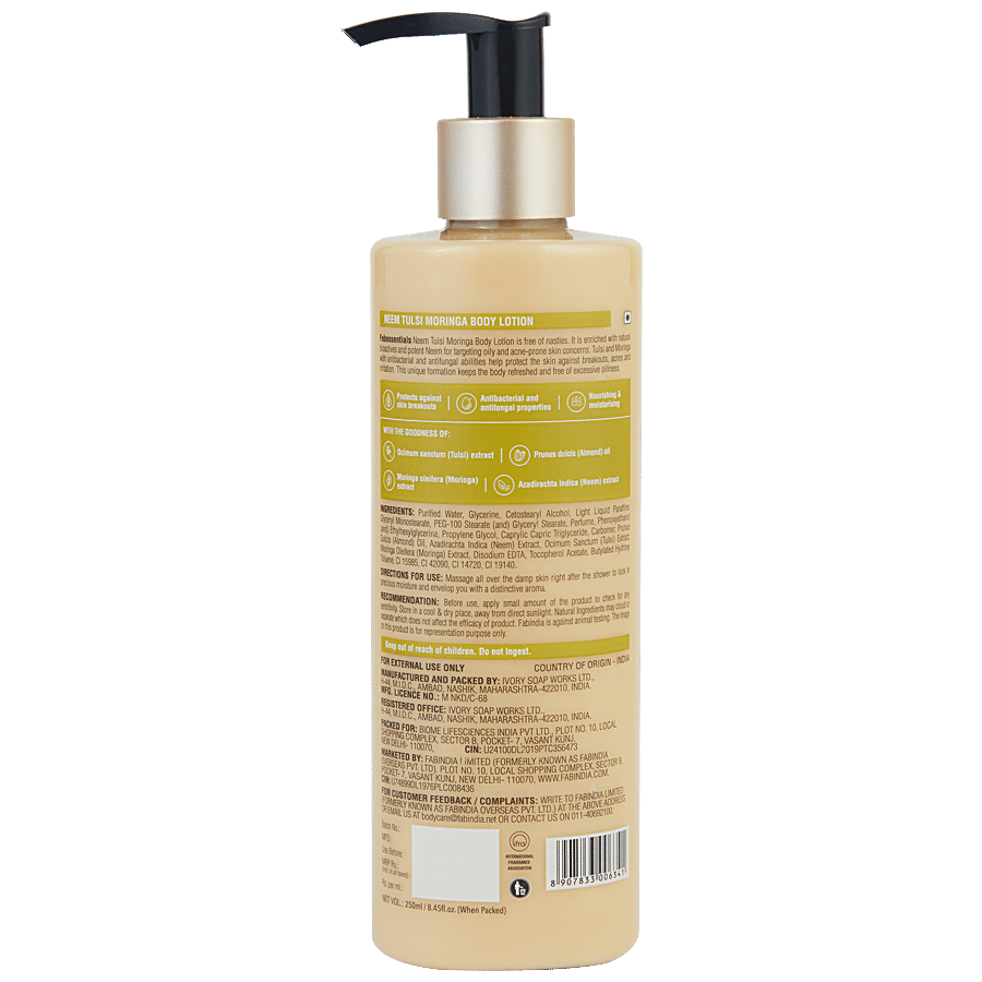 Fabessentials Neem Tulsi Moringa Body Lotion - Anti-Bacterial