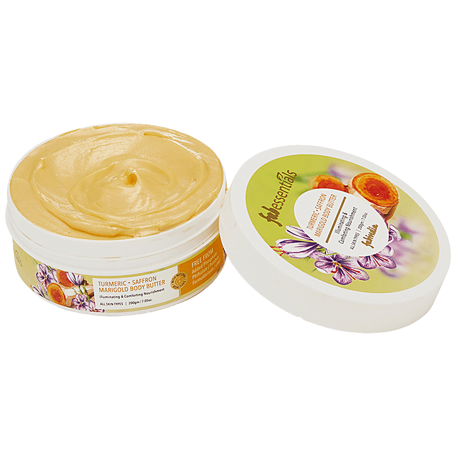 Fabessentials Turmeric Saffron Marigold Body Butter - Nourishes & Moisturises Skin