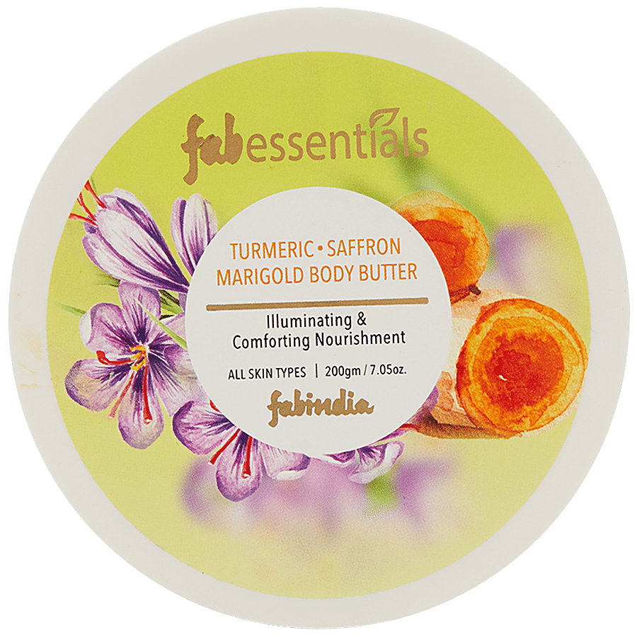 Fabessentials Turmeric Saffron Marigold Body Butter - Nourishes & Moisturises Skin