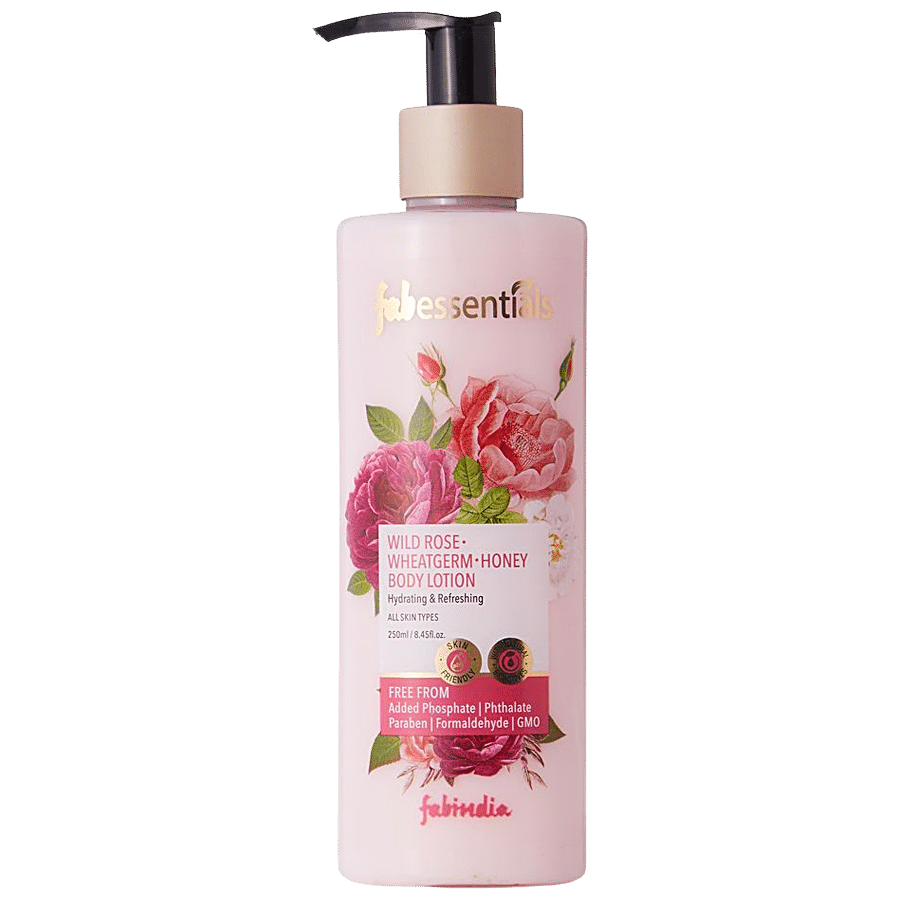 Fabessentials Wild Rose Wheatgerm Honey Body Lotion - With Almond Oil