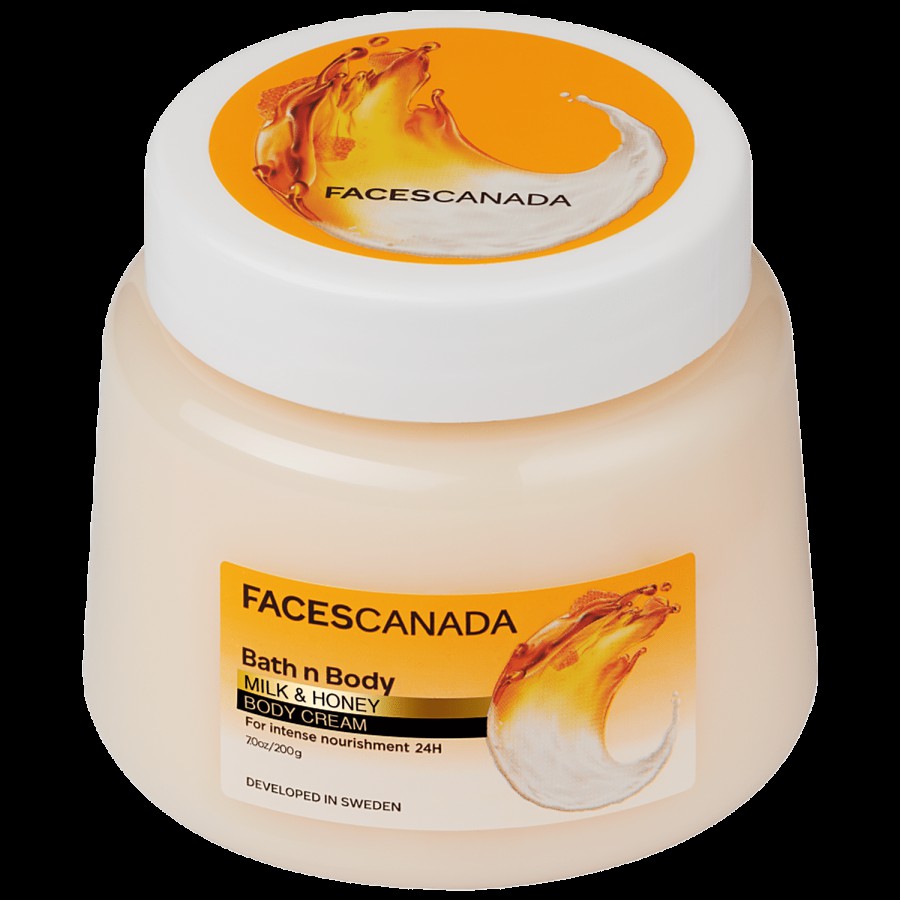 Faces Canada Bath N Body Milk & Honey Body Cream - For Intense Nourishment