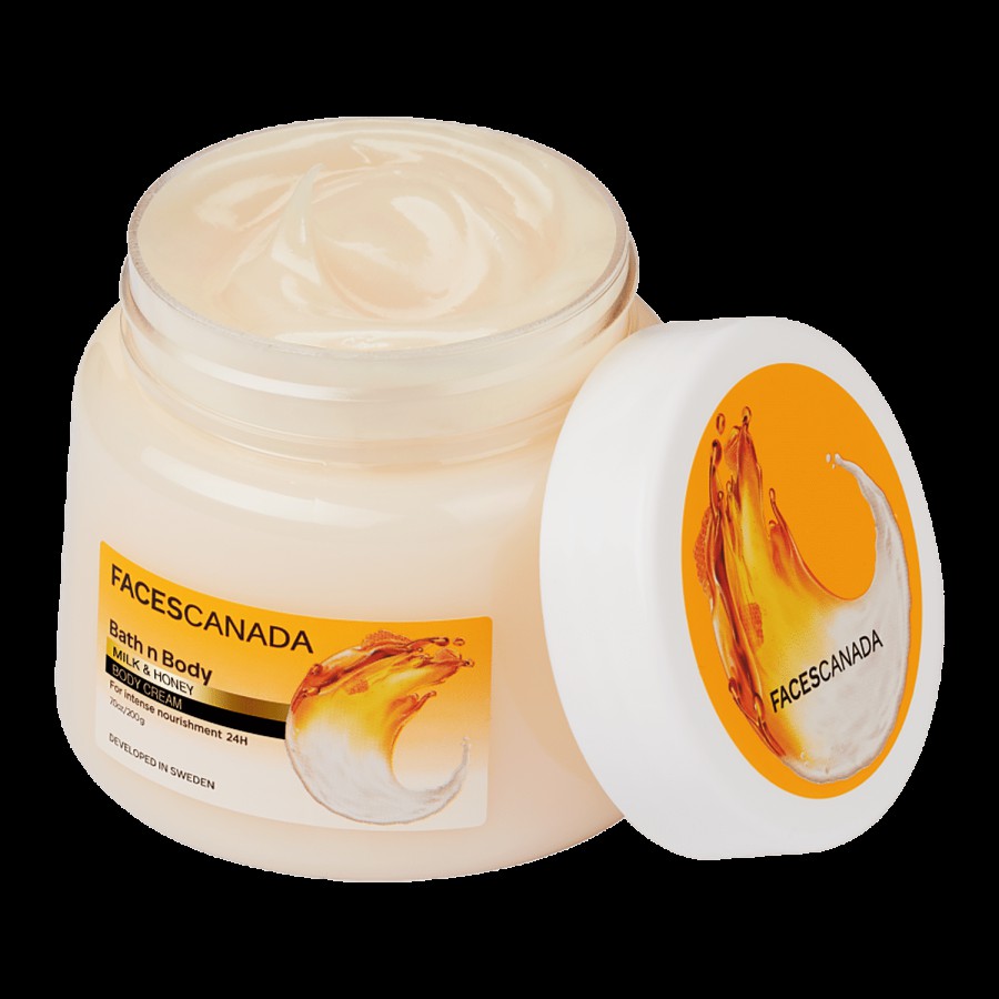 Faces Canada Bath N Body Milk & Honey Body Cream - For Intense Nourishment