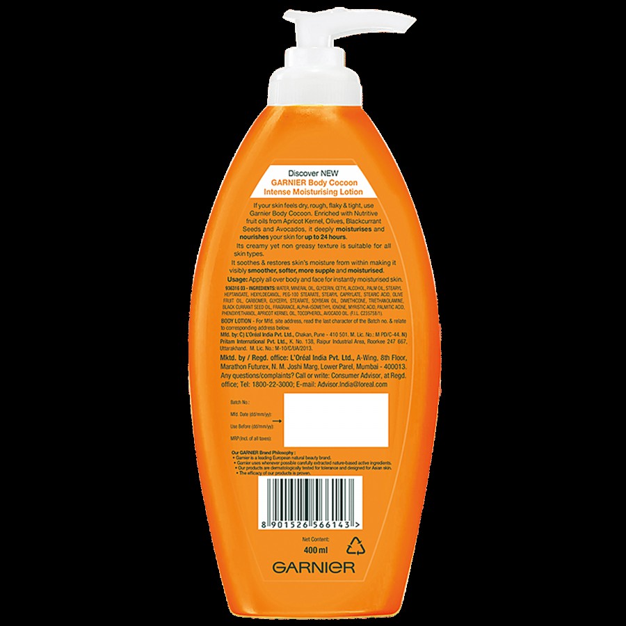 Garnier Body Cocoon Intense Moisturising Lotion - Smoother