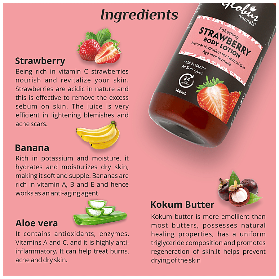 Globus Naturals Refreshing Strawberry Body Lotion