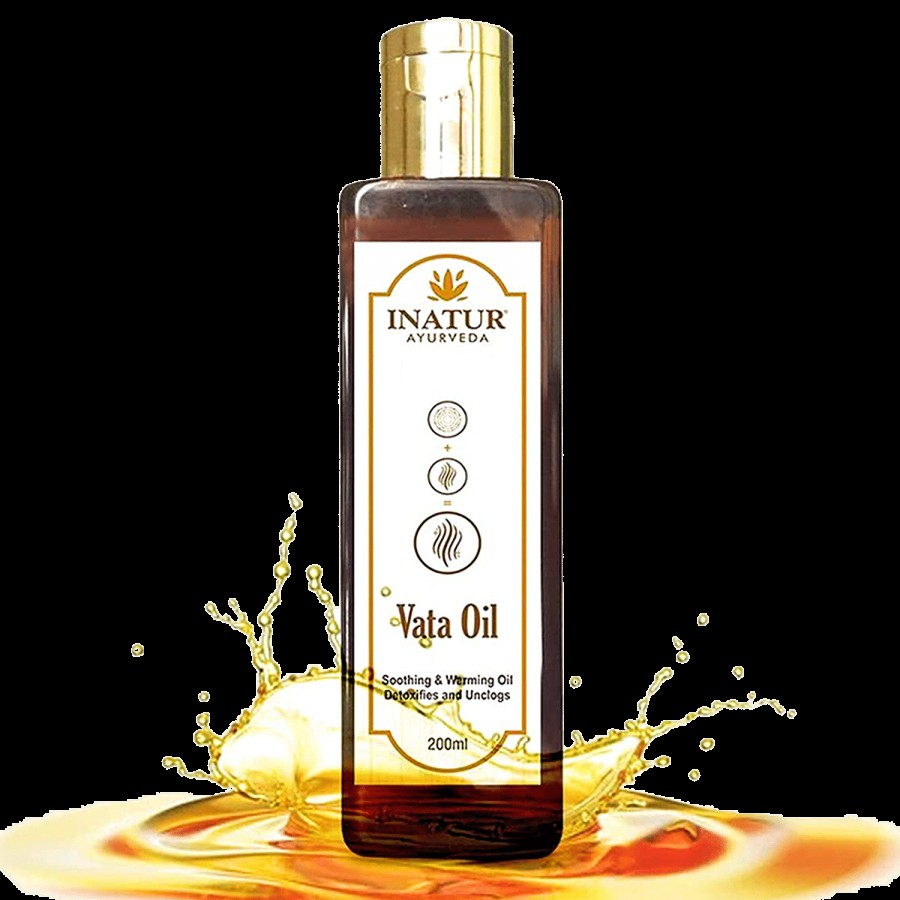 INATUR  Ayurvedic Vata Massage Oil - Relaxes Muscles