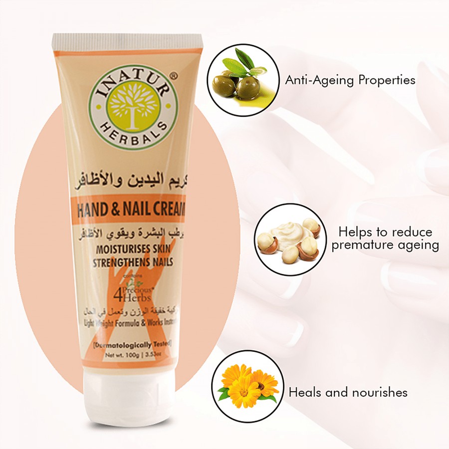 Inatur Hand & Nail Cream - 4 Precious Herbs