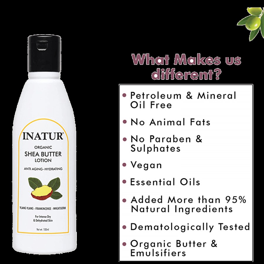 Inatur Shea Butter Lotion - Provides Moisturisation & Hydration