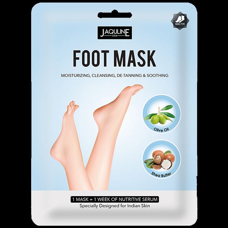 Jaquline USA Foot Mask - For Moisturizing & De-Tanning