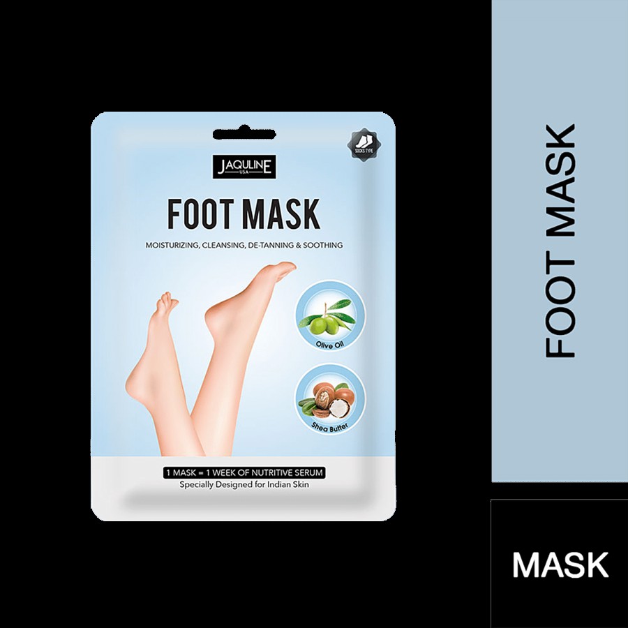 Jaquline USA Foot Mask - For Moisturizing & De-Tanning