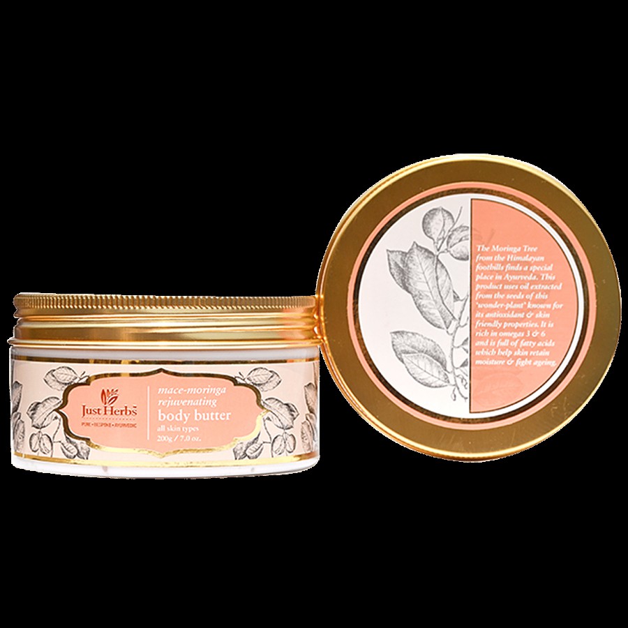 Just Herbs Rejuvenating Body Butter - With Mace Moringa