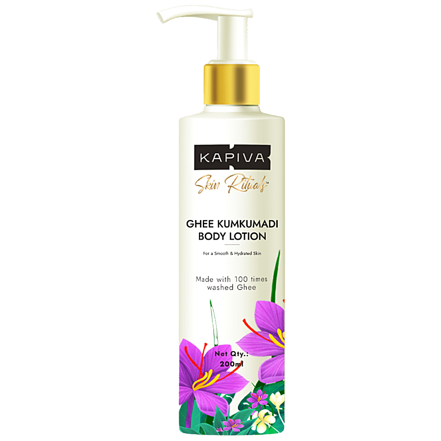 Kapiva Ghee Kumkumadi Body Lotion - 24 Hours Moisturisation