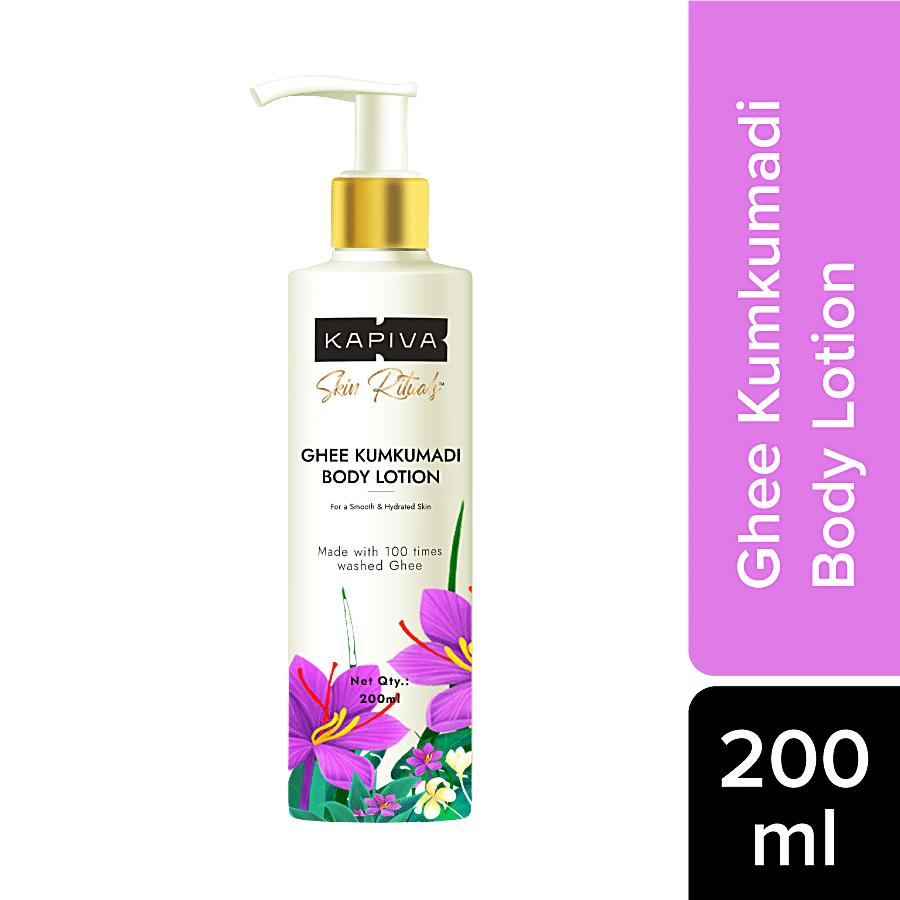 Kapiva Ghee Kumkumadi Body Lotion - 24 Hours Moisturisation