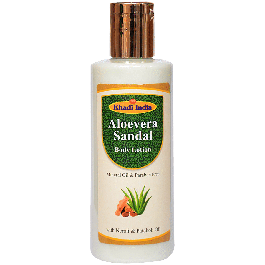 Khadi India Aloe Vera Sandal Body Lotion - Paraben Free