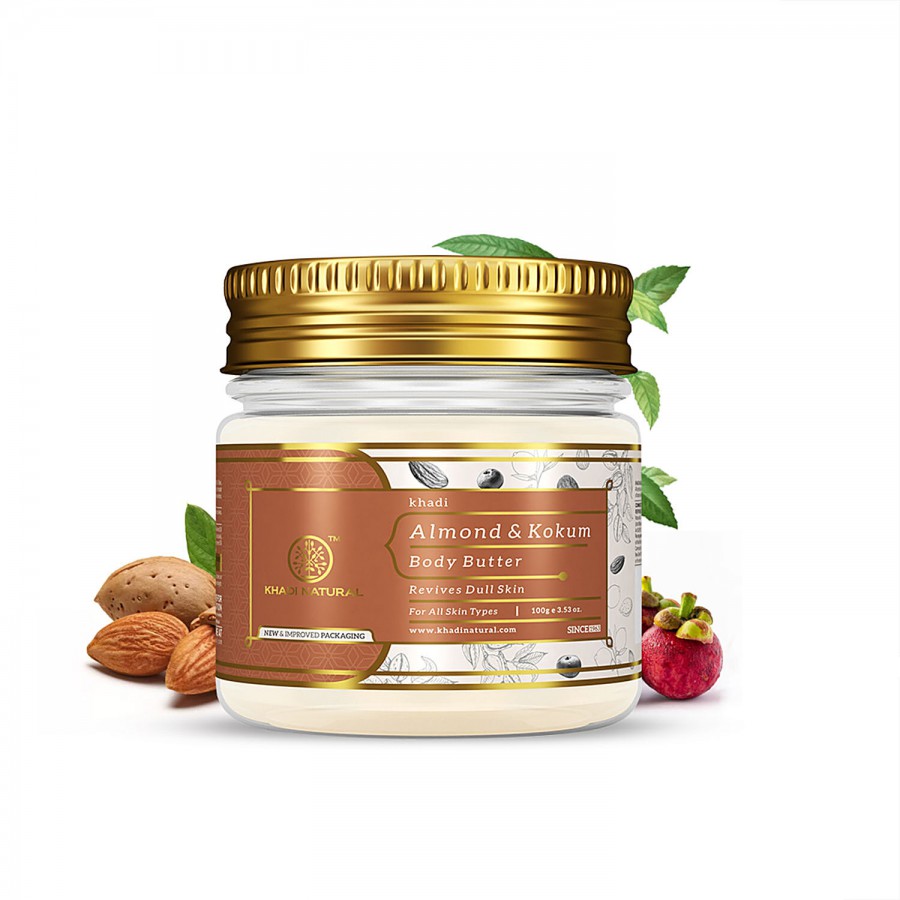 Khadi Natural Almond & Kokum Body Butter - Improves Skin Tone