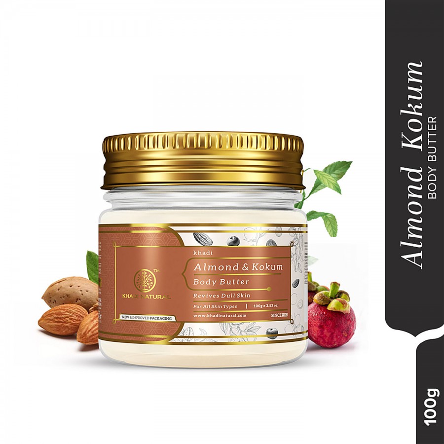 Khadi Natural Almond & Kokum Body Butter - Improves Skin Tone