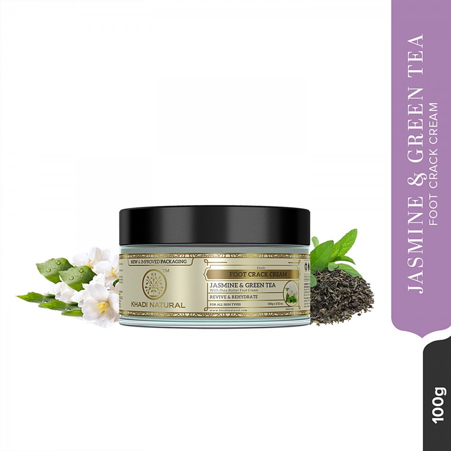 Khadi Natural Jasmine & Green Tea Foot Crack Cream - Nourishes & Moisturizes