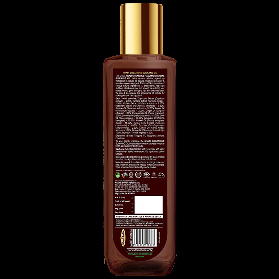 Khadi Organique Slimming Oil - Helps In Anti-Cellulite