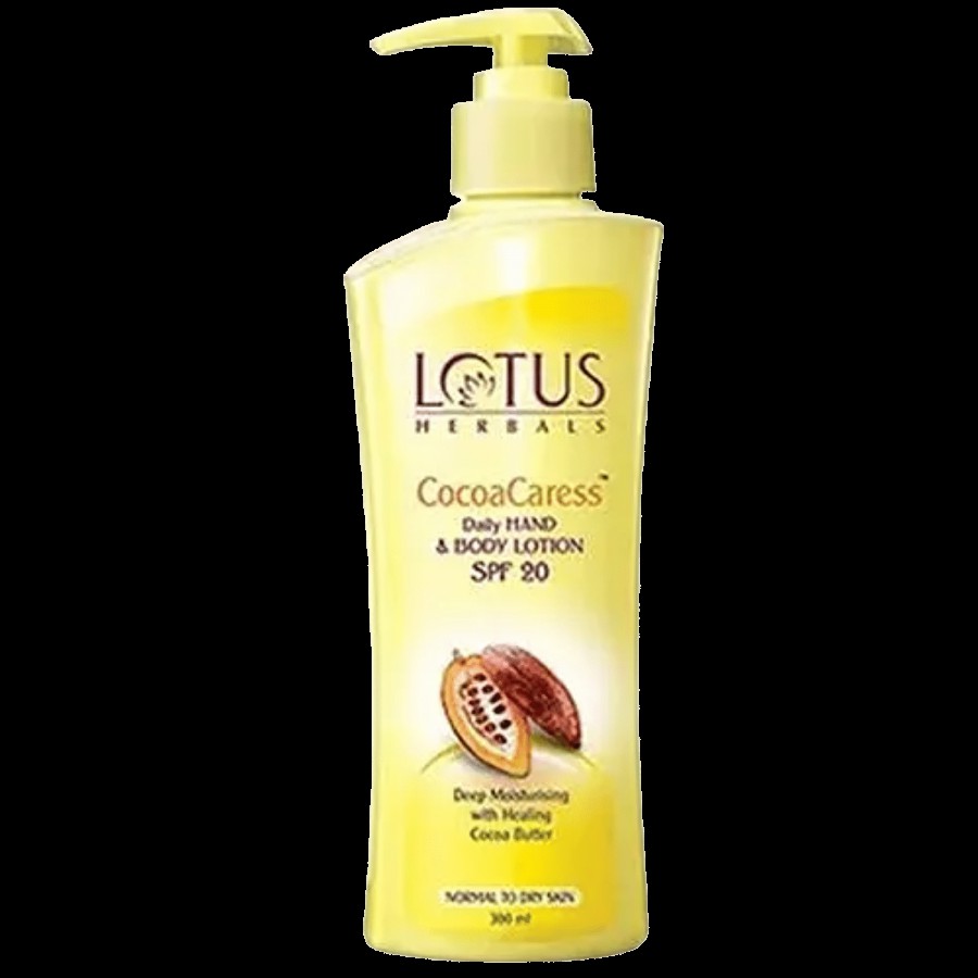 Lotus Herbals Cocoacaress SPF 20 Daily Hand & Body Lotion - Normal to Dry Skin