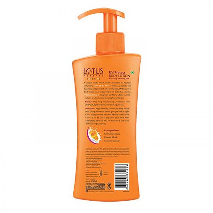 Lotus Herbals Safe Sun SPF 25 PA +++ UV Protect Body Lotion - Normal to Dry Skin