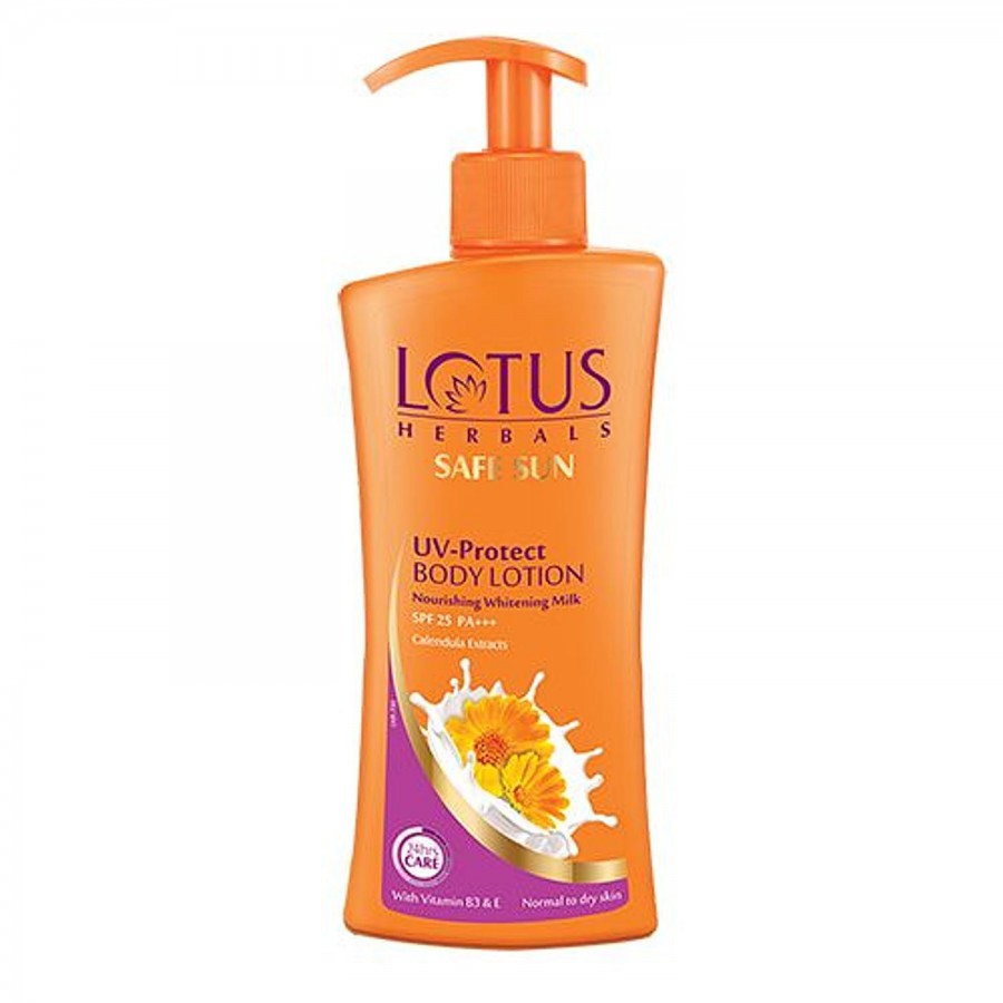 Lotus Herbals Safe Sun SPF 25 PA +++ UV Protect Body Lotion - Normal to Dry Skin