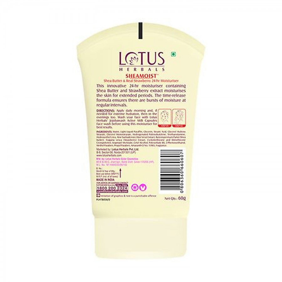 Lotus Herbals Sheamoist Shea Butter & Real Strawberry 24 Hrs Moisturiser