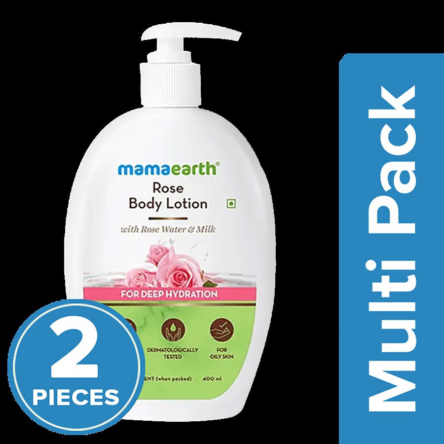 Mamaearth Deep Hydration Rose Body Lotion - For Oily Skin