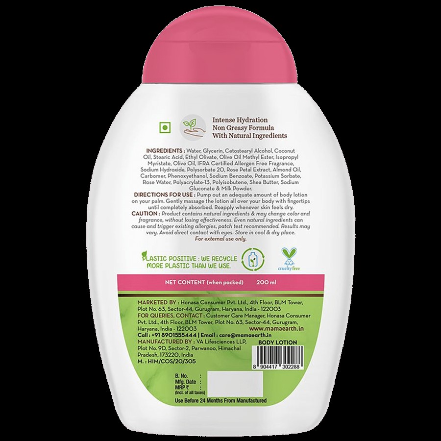 Mamaearth Rose Body Lotion - With Rose Water & Milk