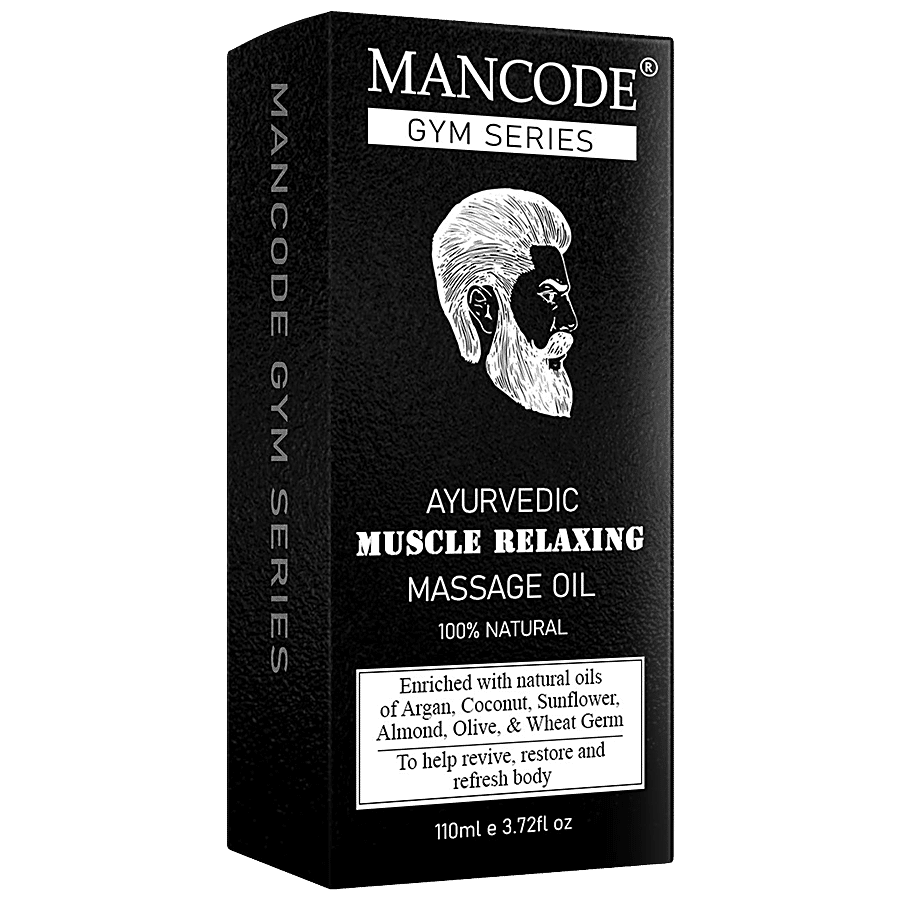 Mancode Gym Series Ayurvedic Muscle Relaxing Massage Oil - 100% Natural