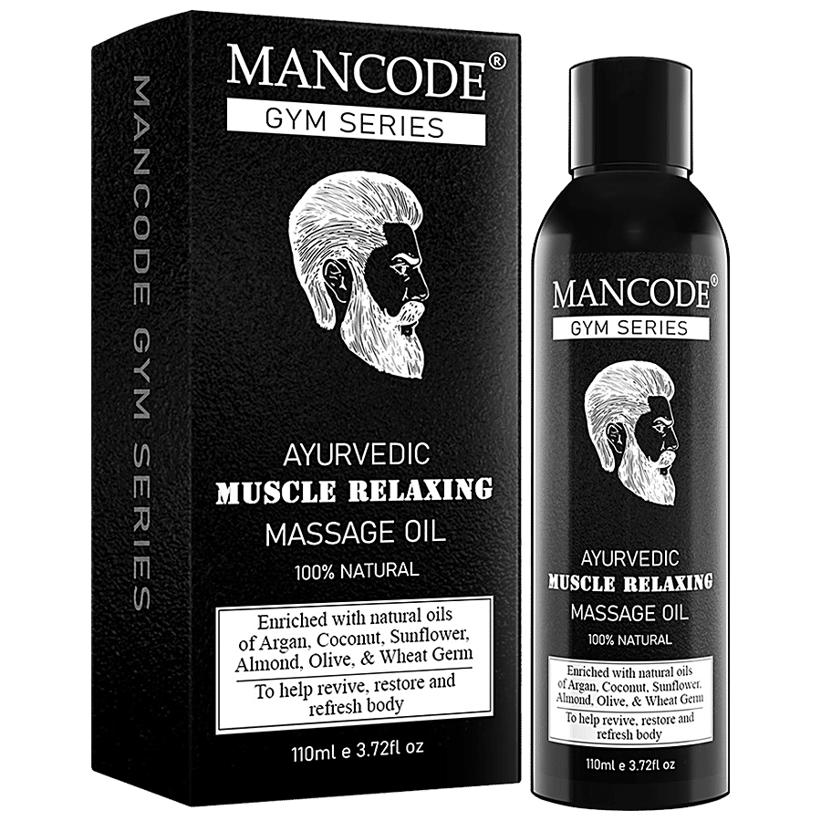 Mancode Gym Series Ayurvedic Muscle Relaxing Massage Oil - 100% Natural