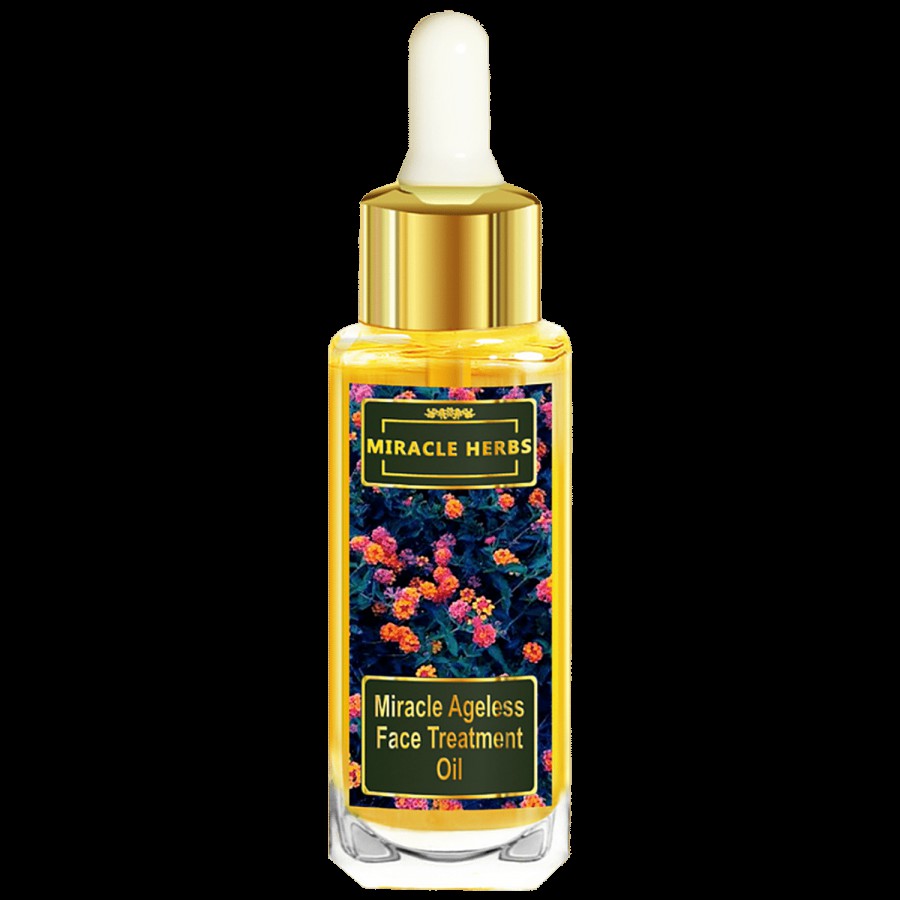 Miracle Herbs India Ageless Face Treatment Oil -  Multivitamin Complex With Plant Extracts