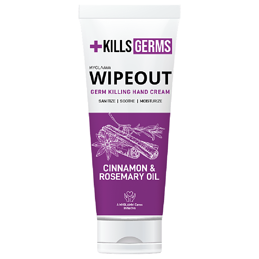 MyGlamm Wipeout Germ Killing Hand Cream - Cinnamon & Rosemary Oil