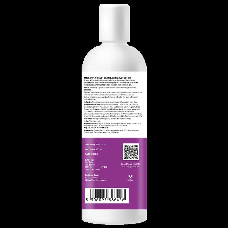 MyGlamm Wipeout Germ Killing Body Lotion - Tea Tree Oil