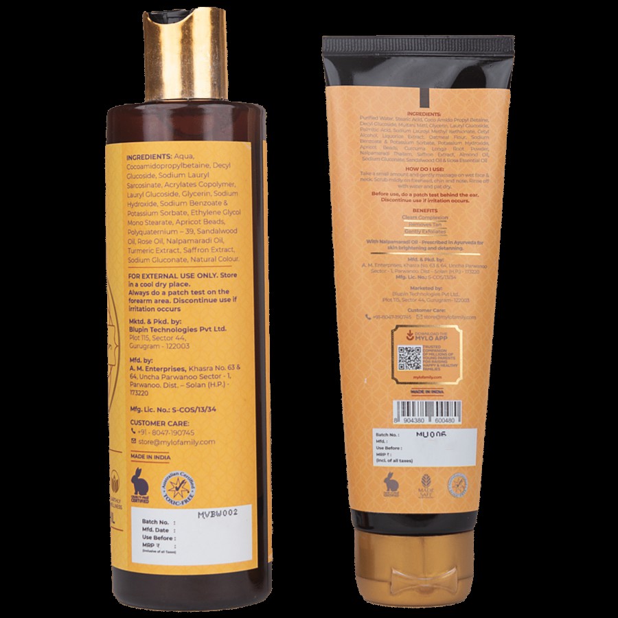 Mylo Veda Ubtan Care Combo - Face Wash & Ubtan Body Wash